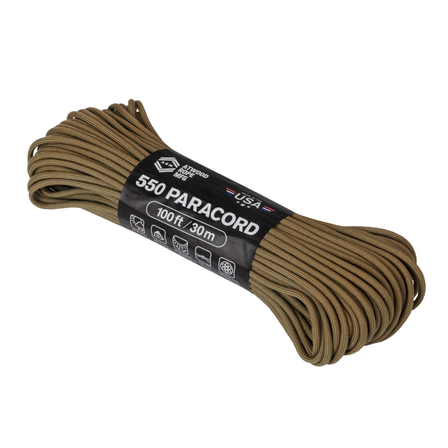 Paracord 550 Atwood 100ft coyote